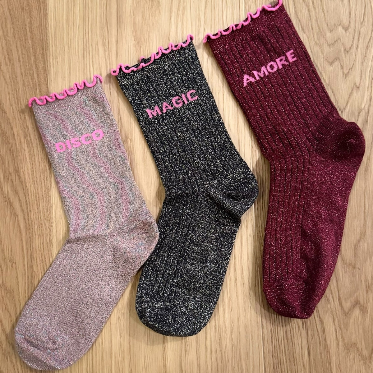 Socken Glitzer Statement