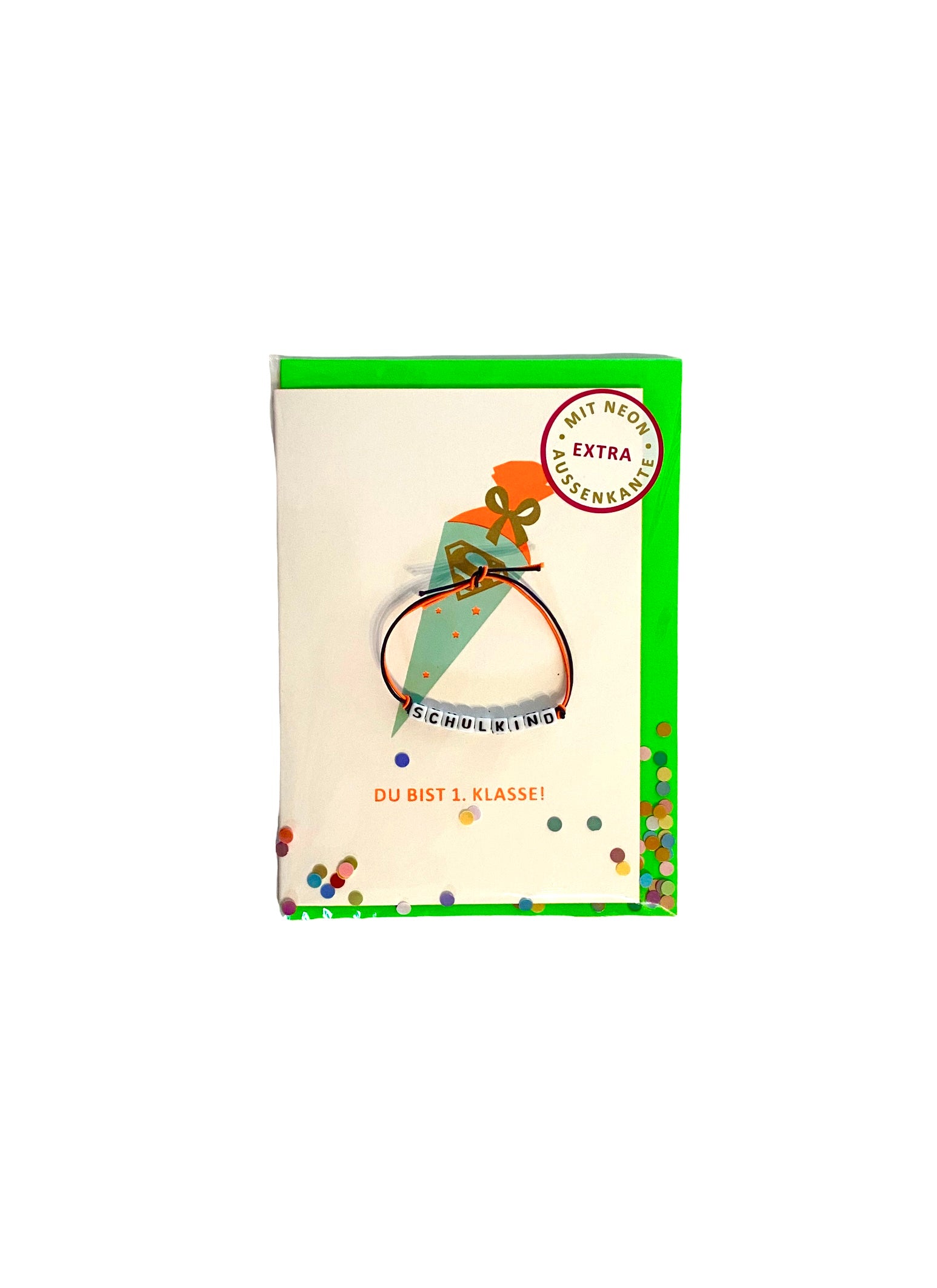 KARTE ZUR EINSCHULUNG: ARMBAND SCHULKIND BOYS