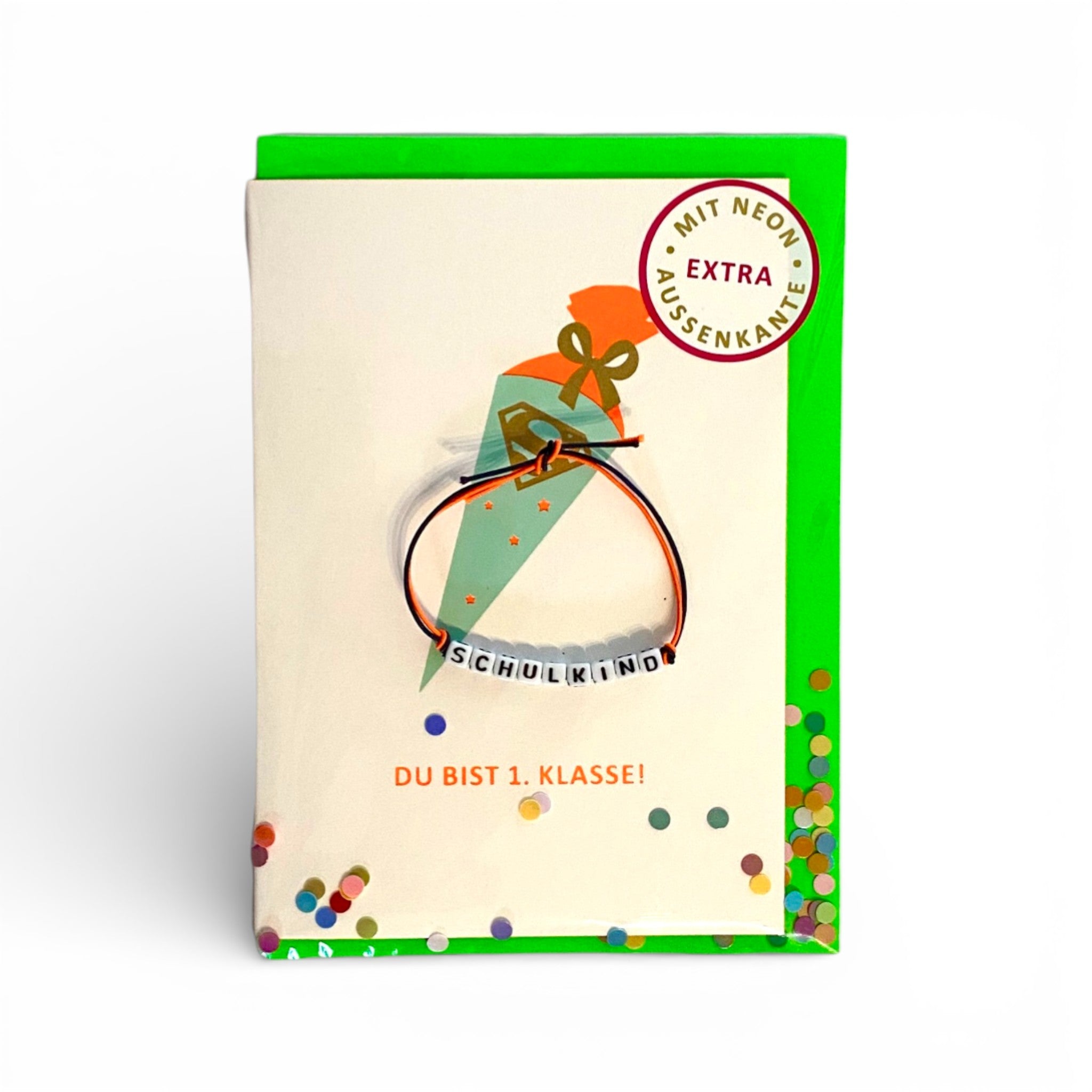 KARTE ZUR EINSCHULUNG: ARMBAND SCHULKIND BOYS