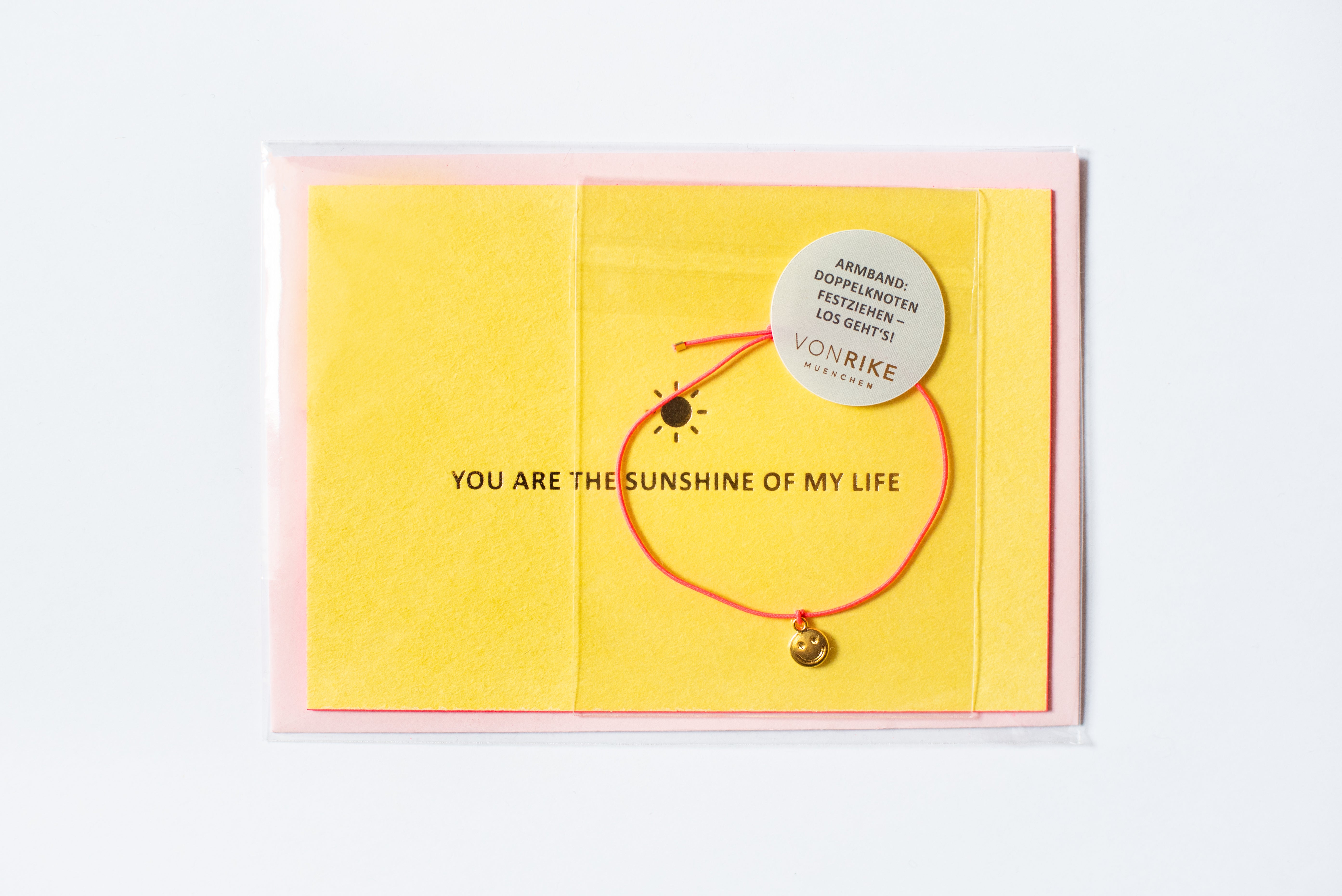 KARTE MIT ARMBAND: YOU ARE THE SUNSHINE OF MY LIFE