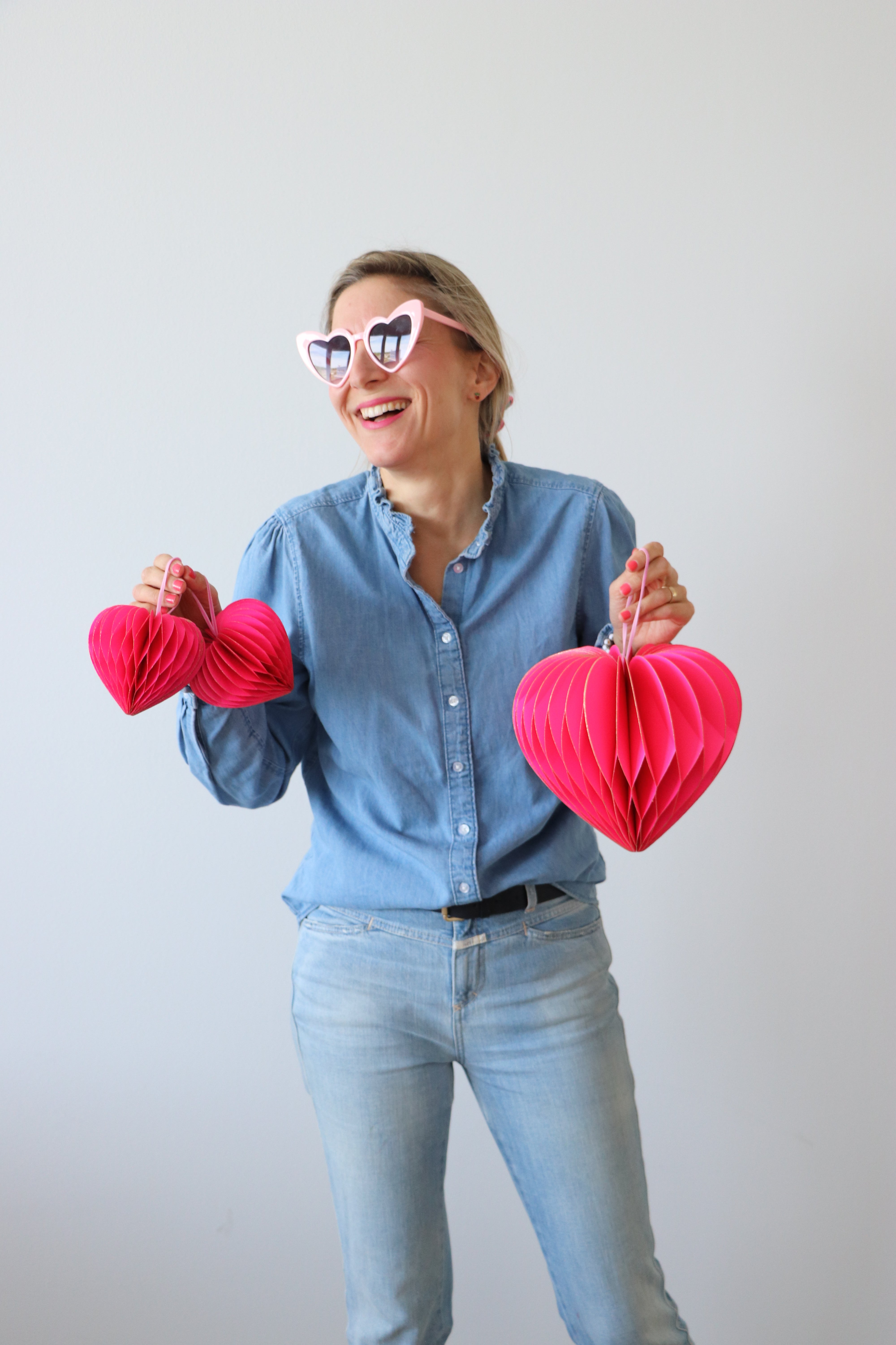 Herzanhänger Neon Pink