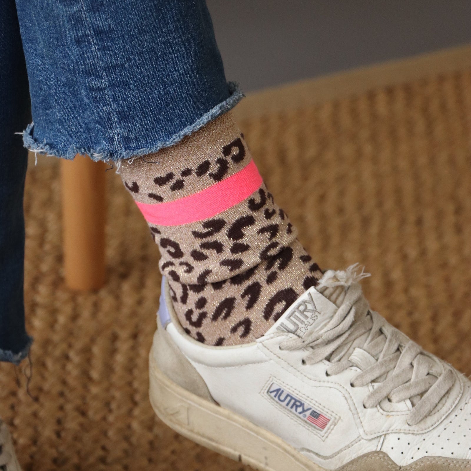 SOCKEN GLITZER LEOPARD