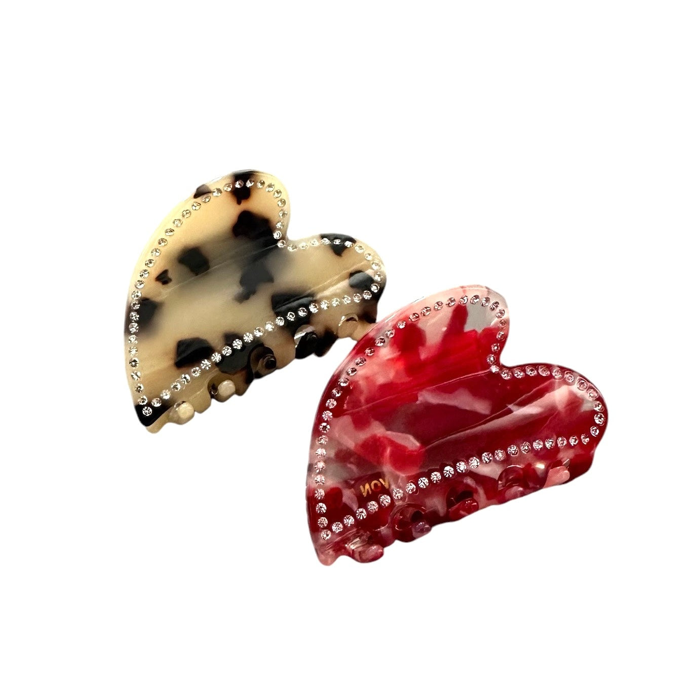 HAARKLAMMER GLITZER HERZFORM