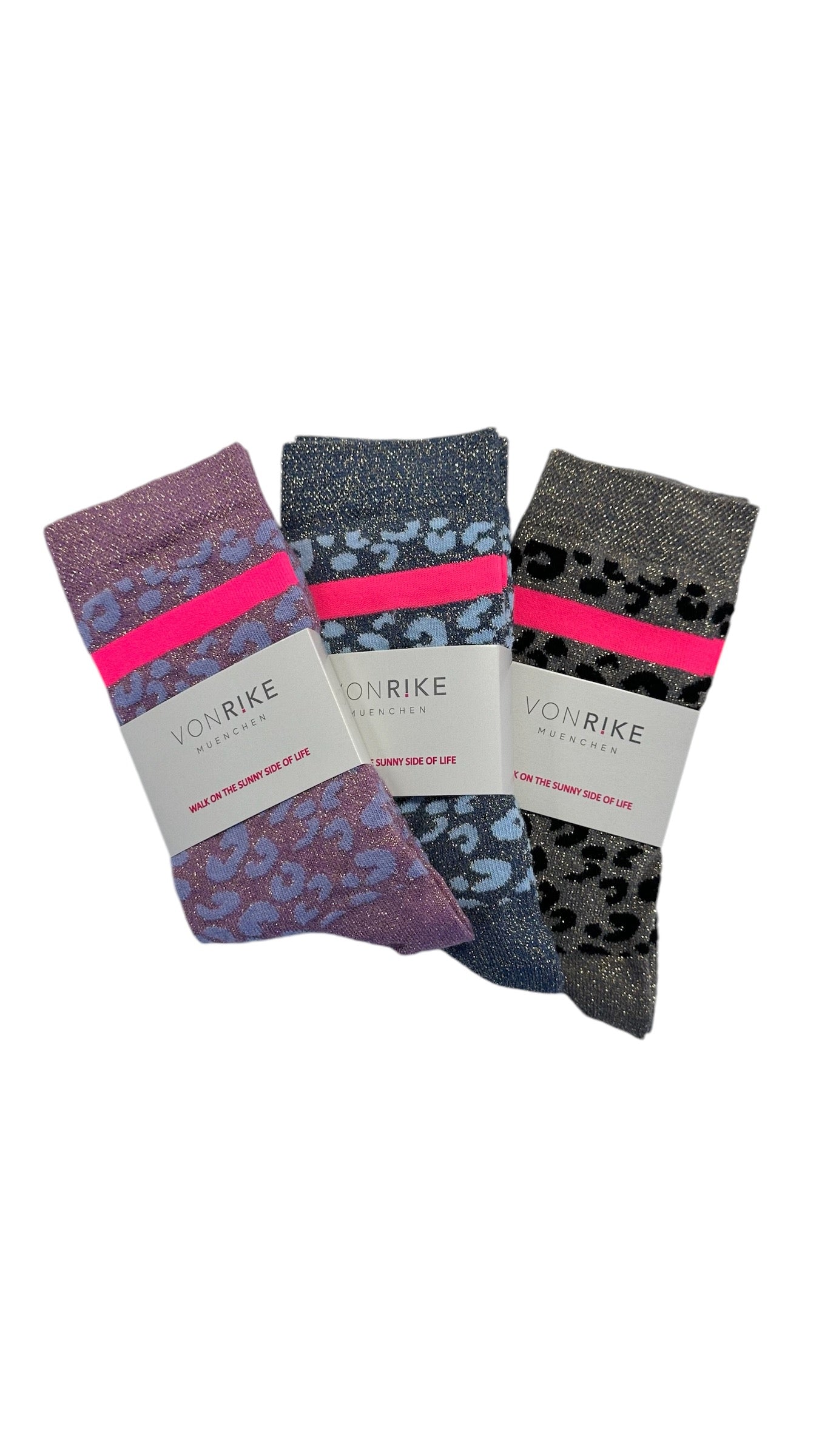 SOCKEN GLITZER LEOPARD – BLAU