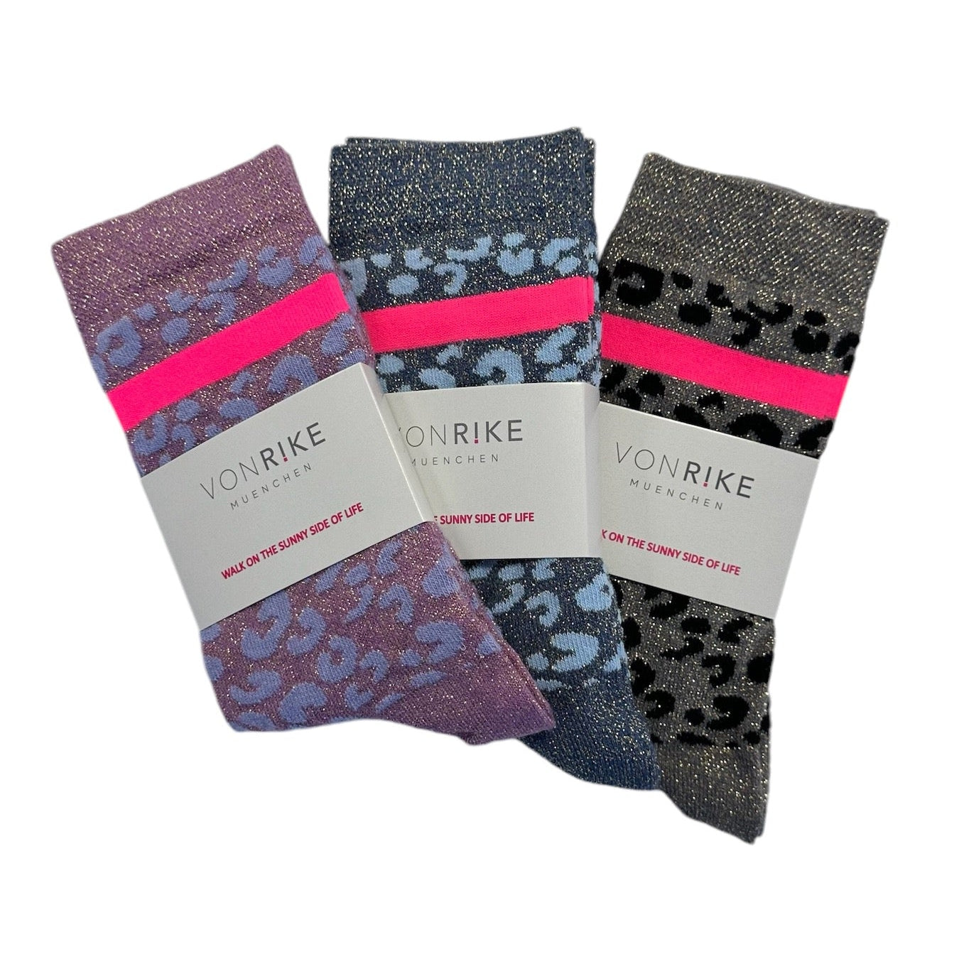 SOCKEN GLITZER LEOPARD – BLAU