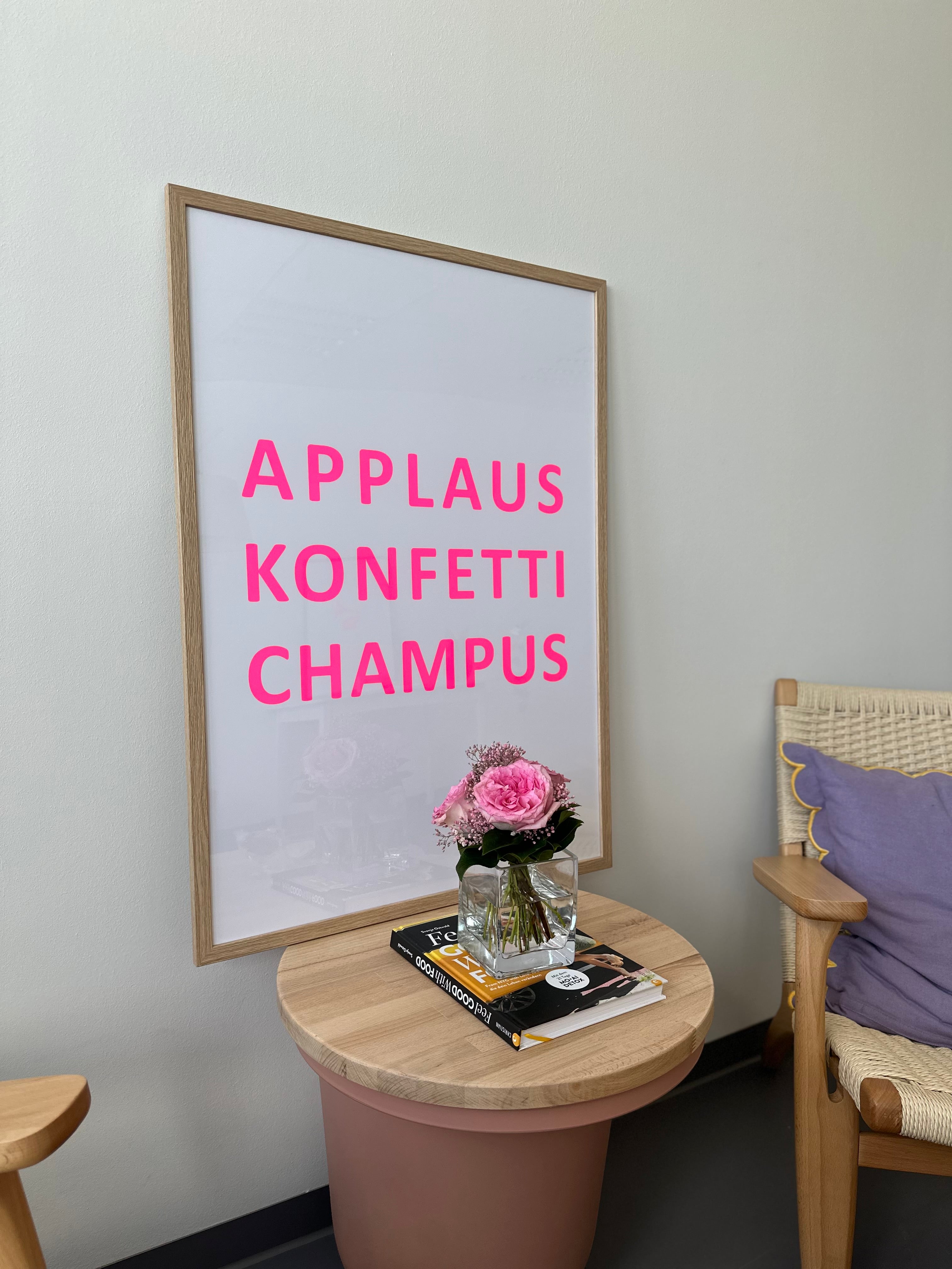Poster APPLAUS,KONFETTI, CHAMPUS
