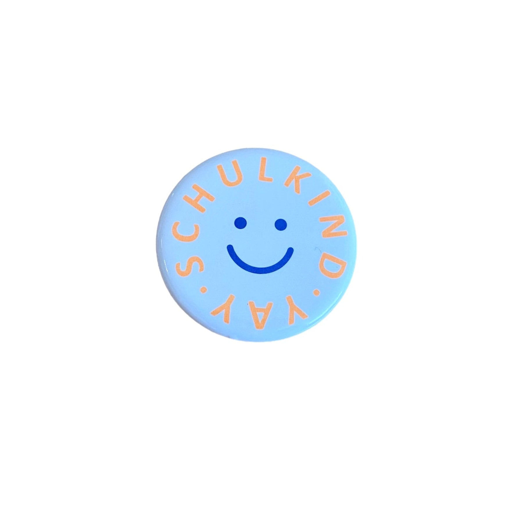 Schulkind Button orange