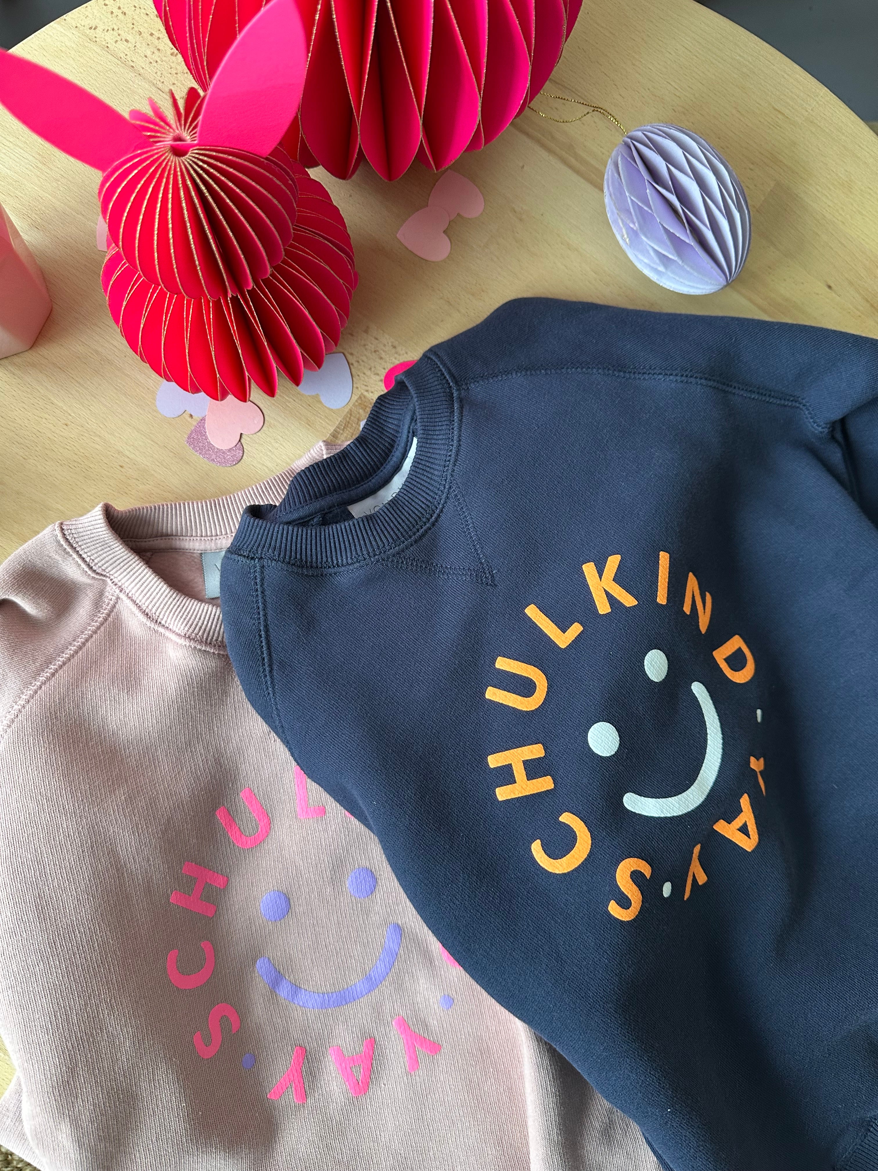 Sweater Schulkind Blau Rosa Pink