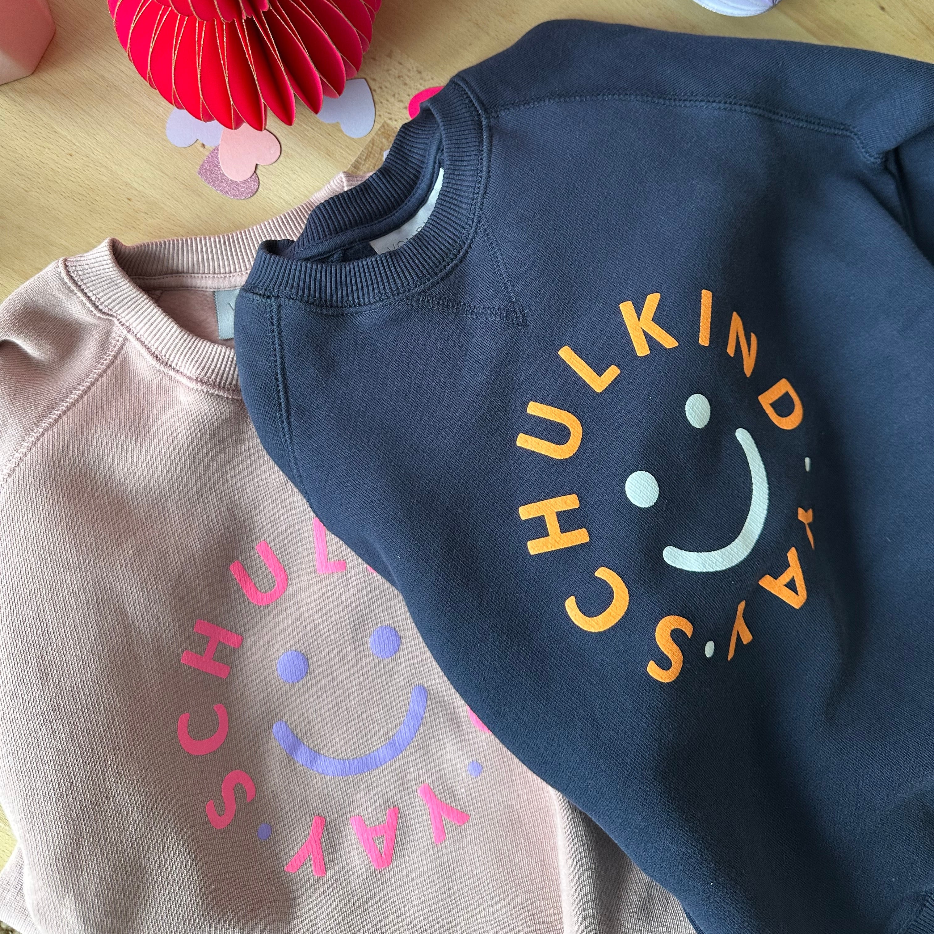 Sweater Schulkind Blau Rosa Pink