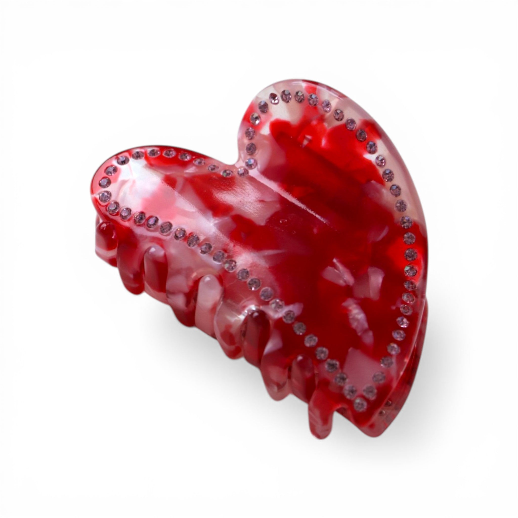 HAARKLAMMER GLITZER HERZFORM