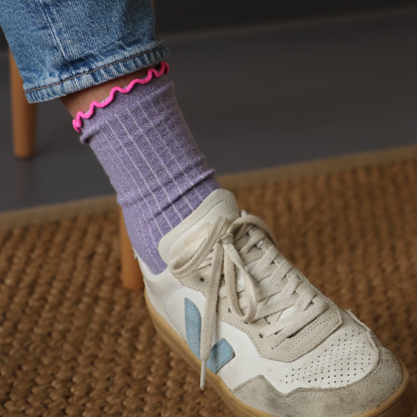 SOCKEN GLITZER RINGEL