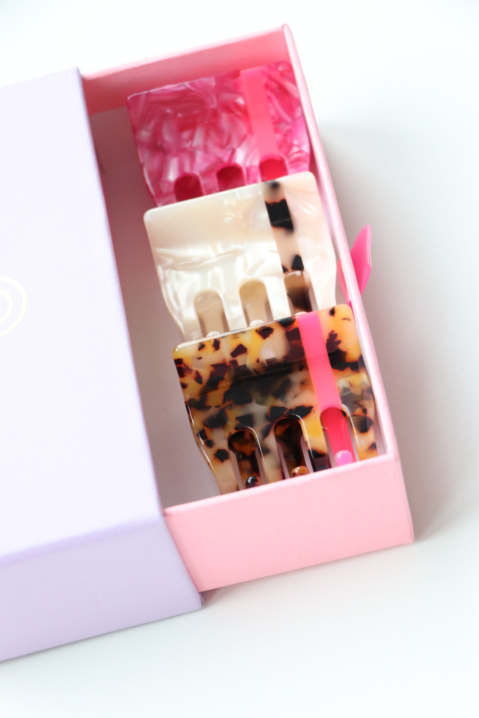 Santoro Haarzubehör-Set – 1 Haarklammer + 3 Haargummis In Rosa & Lila, Mit Süßen Motiven