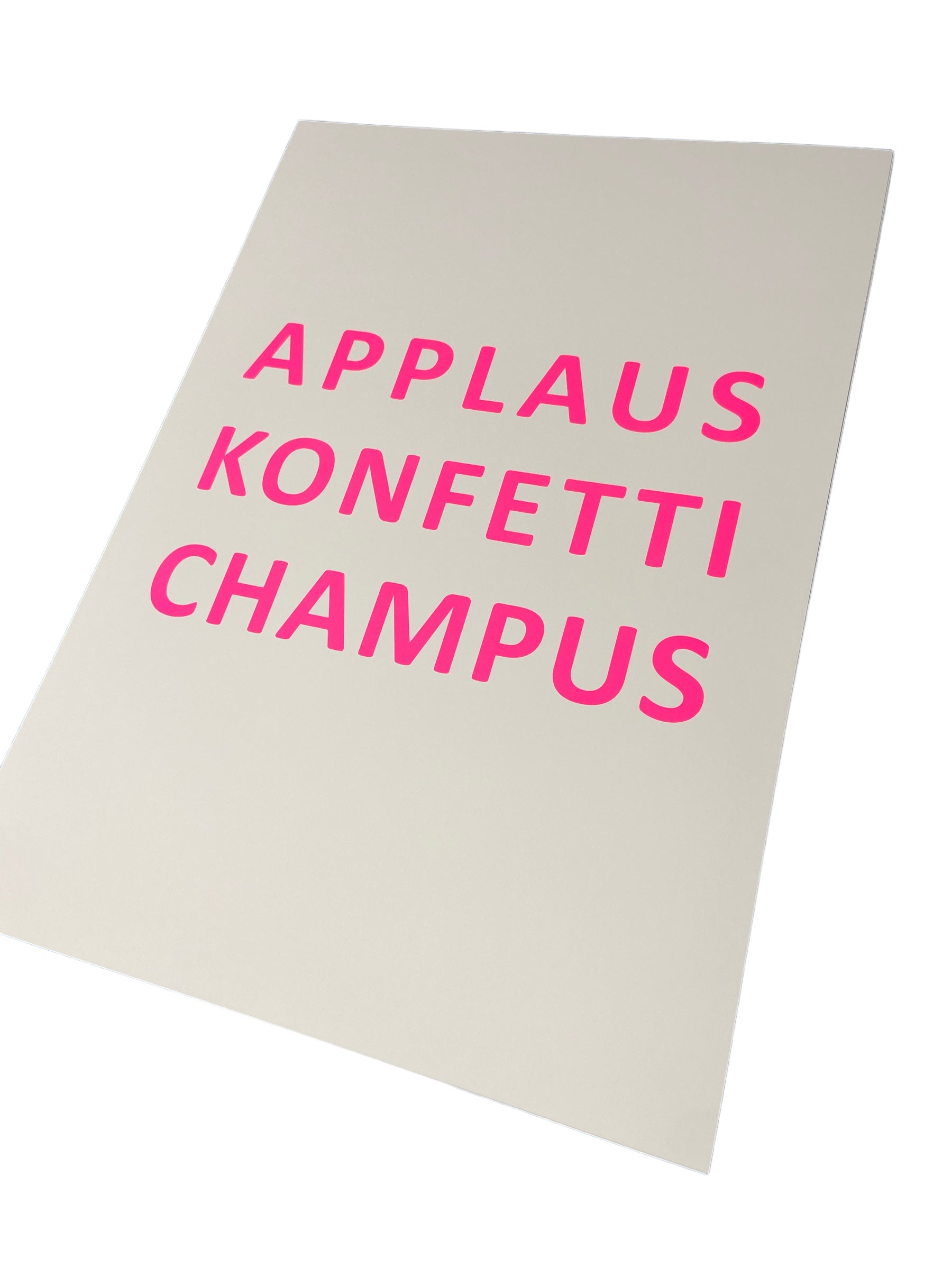 Poster APPLAUS,KONFETTI, CHAMPUS