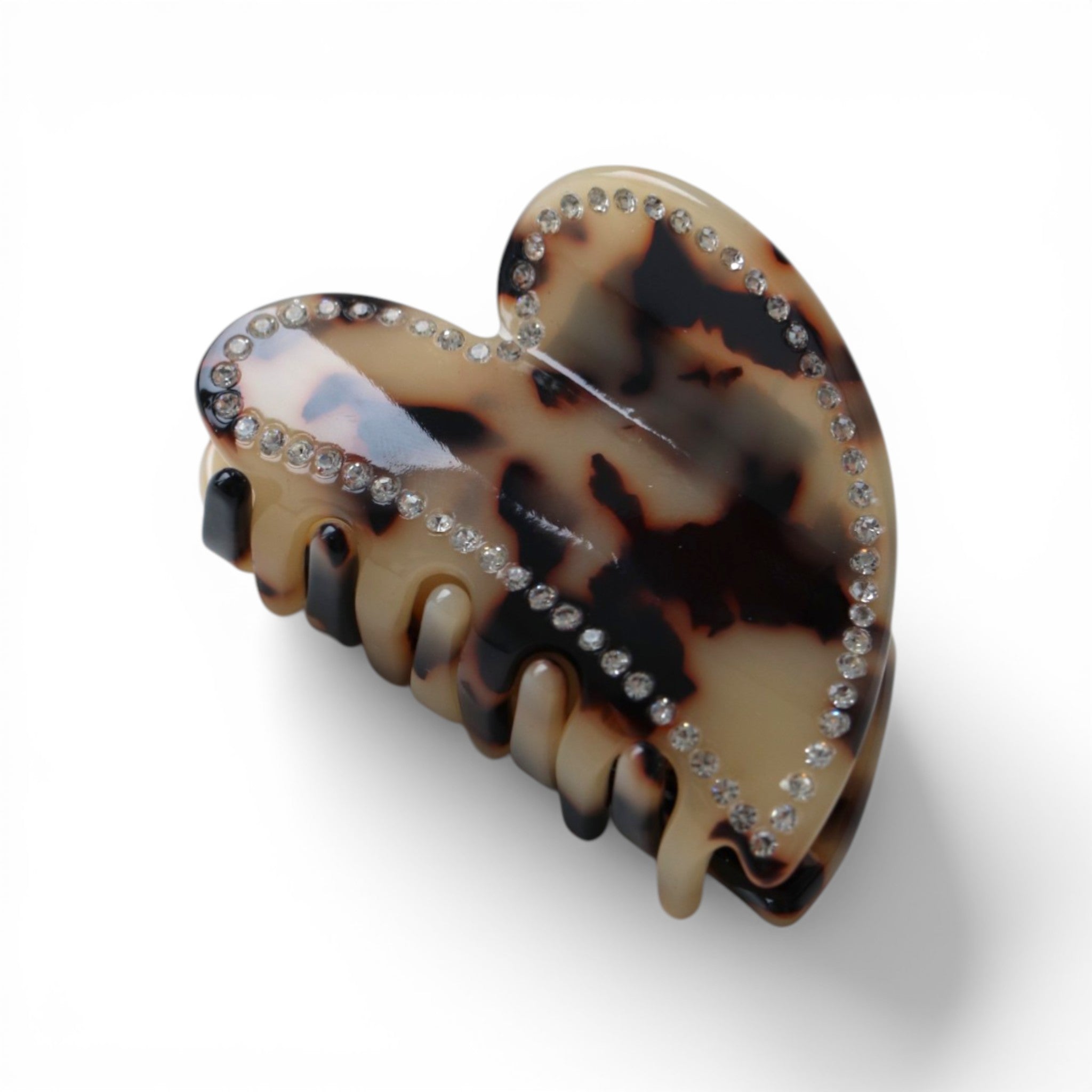 HAARKLAMMER GLITZER HERZFORM